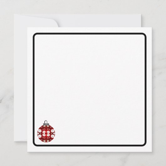 Correspondance Carte de vœux d'ornement de Noël (Devant)