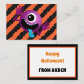 Correspondance Carte de vœux drôle d'alien de l'espace d'Hallowee (Devant / Derrière)