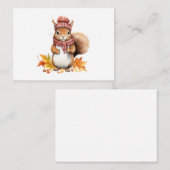 Correspondance Carte de vœux écureuil mignon  (Devant / Derrière)