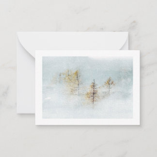 Correspondance Carte de vœux en aquarelle de paysage d'hiver