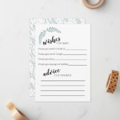 Correspondance Carte de voeux et de conseils de verdure (Devant/Arrière en situation)