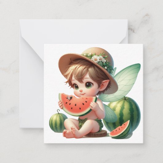 Correspondance Carte de vœux Fantastique Fée (Devant)