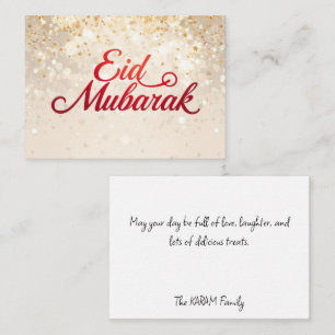 Correspondance Carte de vœux florale Eid Mubarak