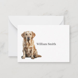 Correspondance Carte de vœux Golden Retriever