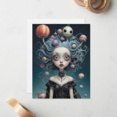 Correspondance Carte de vœux Halloween (Devant/Arrière en situation)