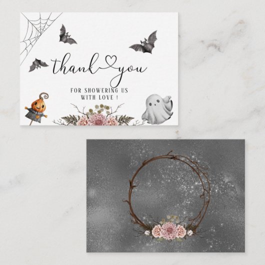 Correspondance Carte de vœux Halloween Un Petit Boo (Devant / Derrière)