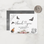 Correspondance Carte de vœux Halloween Un Petit Boo (Devant/Arrière en situation)