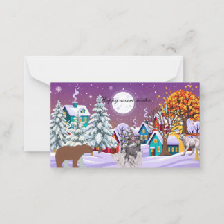Correspondance Carte de vœux hivernale élégante et chaleureuse