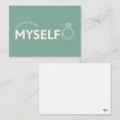 Correspondance Carte de voeux 'Je préfère m'épouser moi-même' (Devant / Derrière)