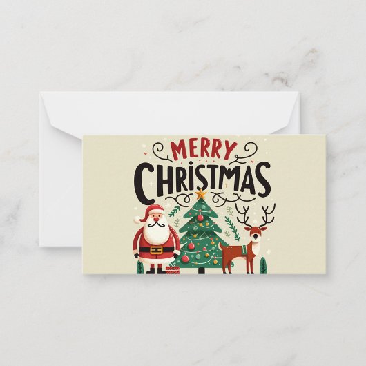 Correspondance Carte de vœux Joyeux Noël à plat