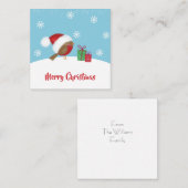 Correspondance Carte de vœux Joyeux Noël Oiseau Mignon (Devant / Derrière)