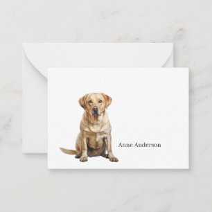 Correspondance Carte de vœux Labrador Retriever jaune