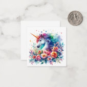Correspondance Carte de vœux Licorne (Devant/Arrière en situation)