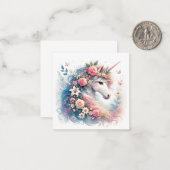 Correspondance Carte de vœux Licorne (Devant/Arrière en situation)