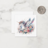 Correspondance Carte de vœux Licorne (Devant/Arrière en situation)