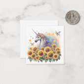 Correspondance Carte de vœux Licorne (Devant/Arrière en situation)