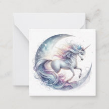 Carte de vœux Licorne