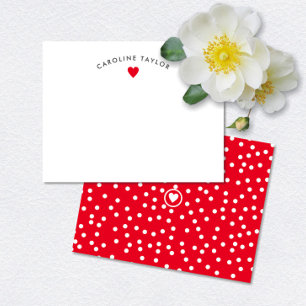 Correspondance Carte de vœux mignonne pour fille aux points et cœ
