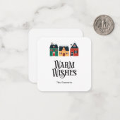 Correspondance Carte de voeux minuscules et chauds, Village de No (Devant/Arrière en situation)