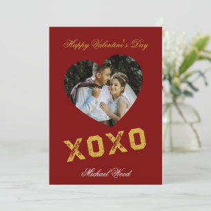 Correspondance Carte de vœux moderne pour la Saint-Valentin XOXO