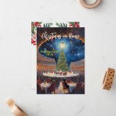 Correspondance Carte de vœux 'Noël loin de Rome' (Devant/Arrière en situation)