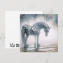 Carte de voeux ondulée Horse