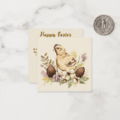 Correspondance Carte de voeux Pâques Watercolor (Devant/Arrière en situation)