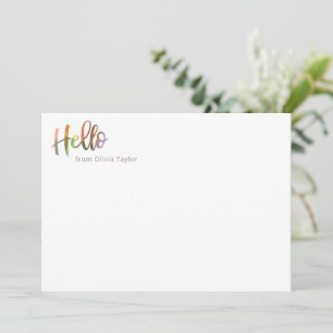 Correspondance Carte de vœux personnalisée avec un 'Bonjour' en é