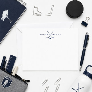 Correspondance Carte de vœux personnalisée de hockey