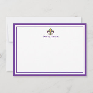 Correspondance Carte de vœux personnalisée Fleur de Lis