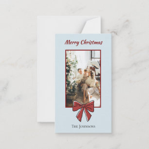 Correspondance Carte de vœux personnalisée Joyeux Noël avec ruban