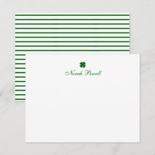 Correspondance Carte de vœux personnalisée Trèfle Vert