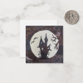 Correspondance Carte de vœux plate Halloween/Automne (Devant/Arrière en situation)