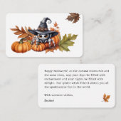 Correspondance Carte de vœux plate Halloween personnalisable (Devant / Derrière)