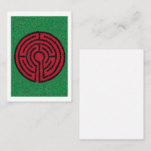 Correspondance CARTE DE VOEUX PLATE LABYRINTH IX 3.5x2.5 Vide