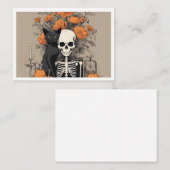 Correspondance Carte de vœux plate pour Halloween en attendant (Devant / Derrière)