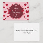 Correspondance Carte de vœux plate pour la Saint-Valentin (Devant / Derrière)