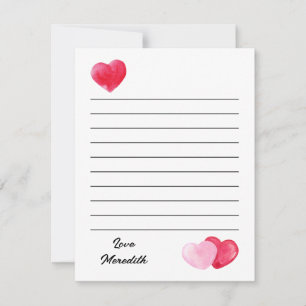 Correspondance Carte de vœux plate pour la Saint-Valentin