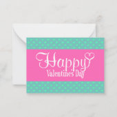 Correspondance Carte de vœux plate pour la Saint-Valentin (rose) (Devant)