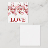 Correspondance Carte de vœux plate Saint-Valentin Cœurs Rouges (Devant / Derrière)