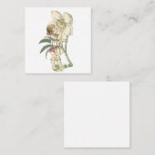 Correspondance Carte de vœux pliée de fée de fleurs (Devant / Derrière)