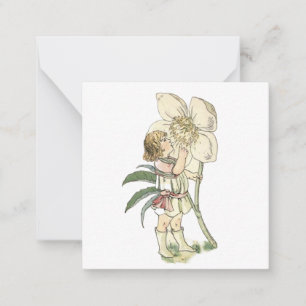 Correspondance Carte de vœux pliée de fée de fleurs