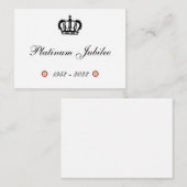 Correspondance Carte de voeux pliée Joyeux Platinum Jubilee (Devant / Derrière)