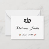 Correspondance Carte de voeux pliée Joyeux Platinum Jubilee (Devant)