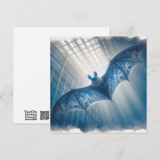 Correspondance Carte de voeux pour chauve-souris en porcelaine bl