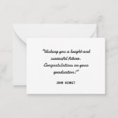 Correspondance Carte De Voeux Pour Diplôme (Dos)