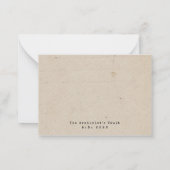 Correspondance Carte de voeux pour diplômé Veiled Notions Insert (Dos)