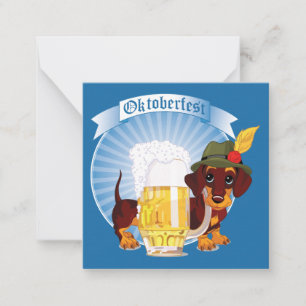 Correspondance Carte de voeux pour la bière et le chien Oktoberfe