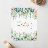 Correspondance Carte de voeux pour la fête des mères (Devant/Arrière en situation)