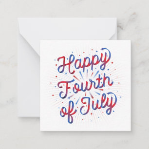 Correspondance Carte de vœux pour le 4 juillet (Rouge/Bleu)